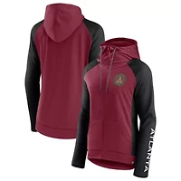 MLS Fanatics Red/Black Atlanta United FC Iconic Raglan Full-Zip Hoodie