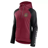 MLS Fanatics Red/Black Atlanta United FC Iconic Raglan Full-Zip Hoodie