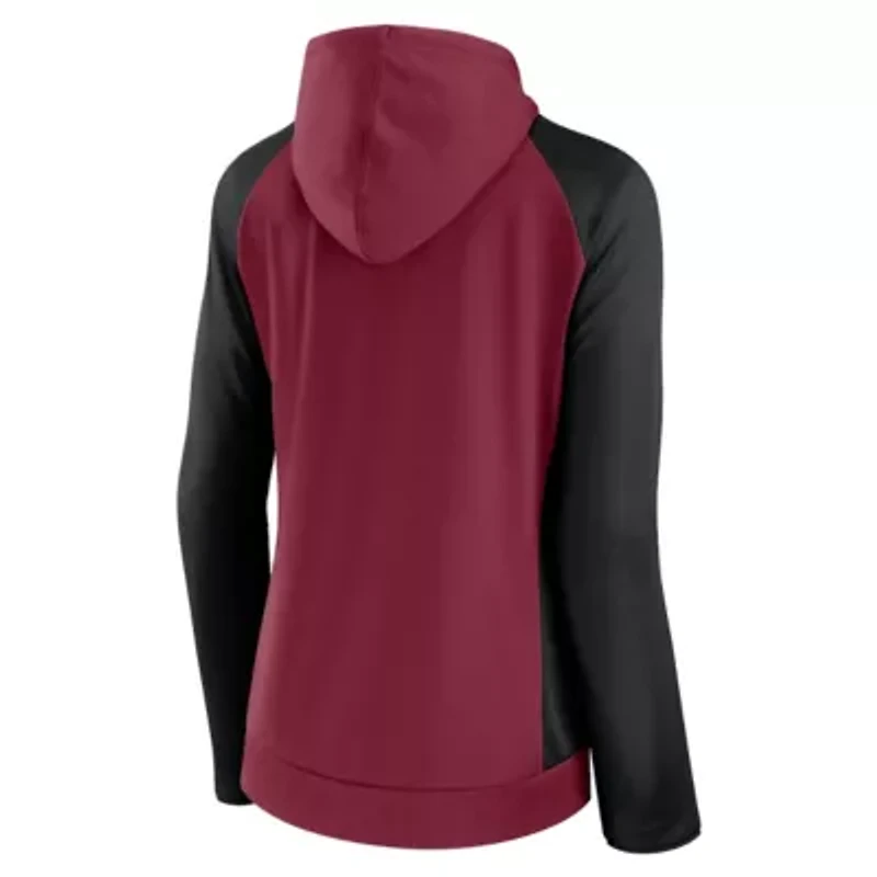 MLS Fanatics Red/Black Atlanta United FC Iconic Raglan Full-Zip Hoodie