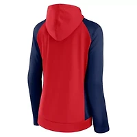 MLS Fanatics Red/Navy Chicago Fire Iconic Raglan Full-Zip Hoodie
