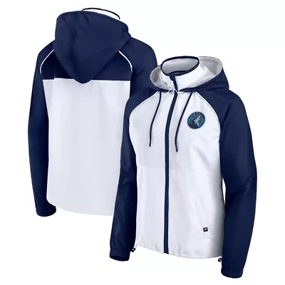 NBA Fanatics Minnesota Timberwolves Anorak Raglan Full-Zip Hoodie Jacket