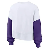 NCAA Nike LSU Tigers Oversized Color-Block Pullover Sweatshirt