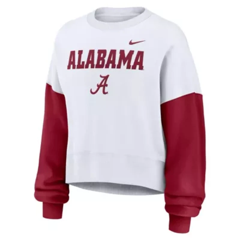 Alabama Crimson Tide NCAA Nike Oversized Color-Block Pullover Sweatshirt