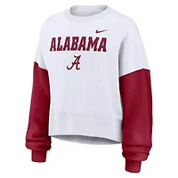 Alabama Crimson Tide NCAA Nike Oversized Color-Block Pullover Sweatshirt