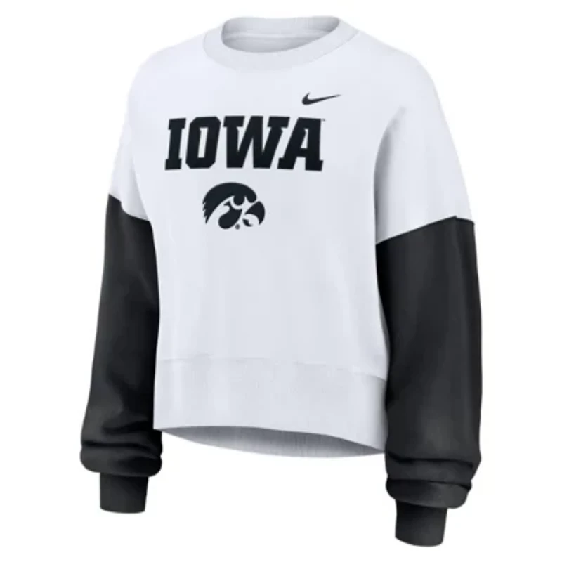 NCAA Nike Iowa Hawkeyes Oversized Color-Block Pullover Sweatshirt