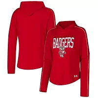 NCAA Under Armour Wisconsin Badgers Gameday Knockout Long Sleeve Hooded T-Shirt