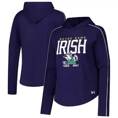 NCAA Under Armour Notre Dame Fighting Irish Gameday Knockout Long Sleeve Hooded T-Shirt