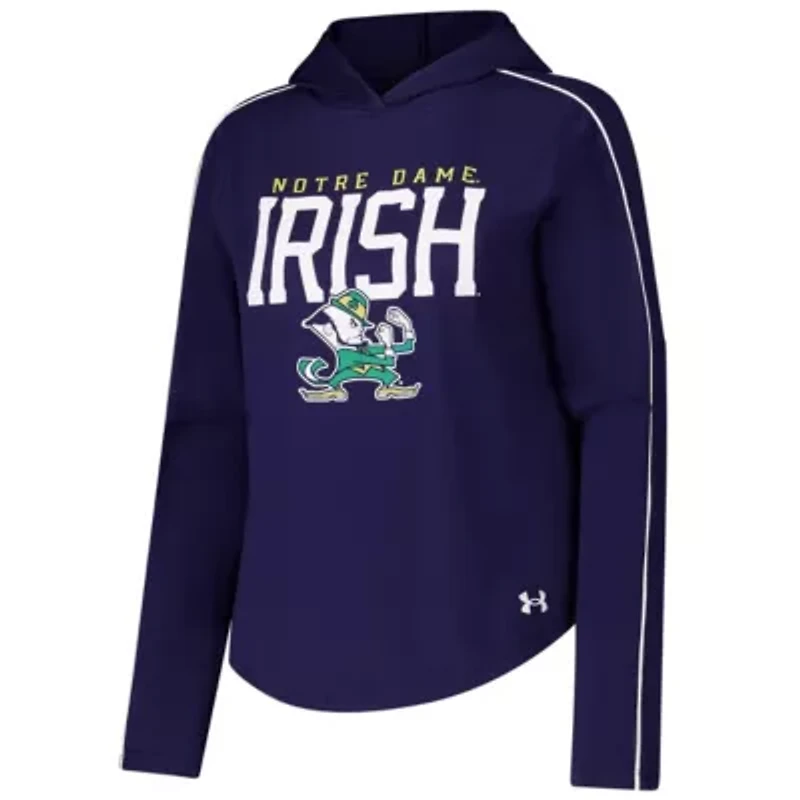 NCAA Under Armour Notre Dame Fighting Irish Gameday Knockout Long Sleeve Hooded T-Shirt