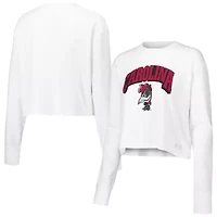 NCAA Under Armour South Carolina Gamecocks Inline All Day Tri-Blend Cropped Long Sleeve T-Shirt