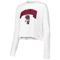 NCAA Under Armour South Carolina Gamecocks Inline All Day Tri-Blend Cropped Long Sleeve T-Shirt