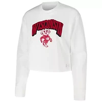 NCAA Under Armour Wisconsin Badgers Inline All Day Tri-Blend Cropped Long Sleeve T-Shirt