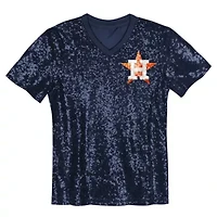 MLB Juniors Jose Altuve Houston Astros Name & Number Sequin V-Neck Top