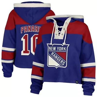 NHL Artemi Panarin New York Rangers Superior Lacer Cropped Pullover Hoodie