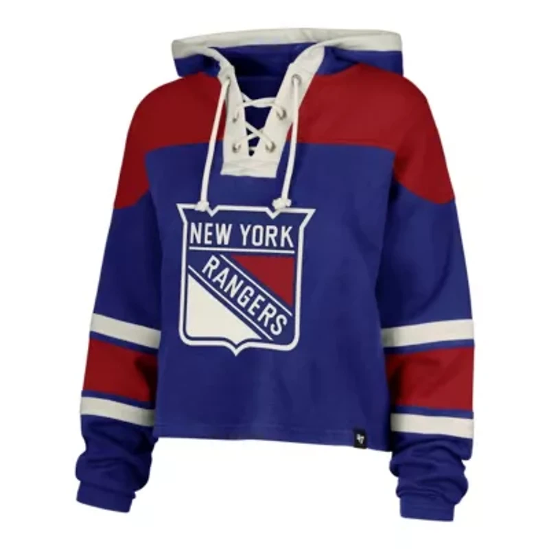 NHL Artemi Panarin New York Rangers Superior Lacer Cropped Pullover Hoodie