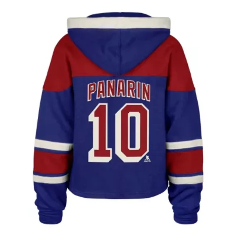 NHL Artemi Panarin New York Rangers Superior Lacer Cropped Pullover Hoodie