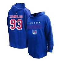 NHL Mika Zibanejad New York Rangers Plus Name & Number Thermal Pullover Hoodie