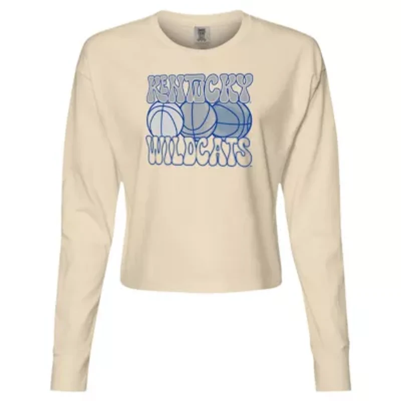NCAA Kentucky Wildcats Basketball Cropped Long Sleeve T-Shirt