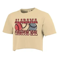 Alabama Crimson Tide NCAA Baseball Cropped T-Shirt
