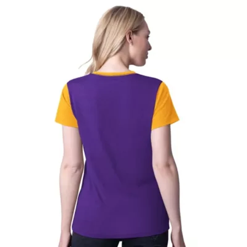 NCAA LSU Tigers Racer Crewneck Ringer T-Shirt
