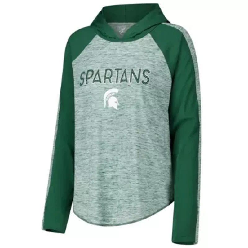 NCAA Michigan State Spartans Underdog Bling Raglan Long Sleeve Hoodie T-Shirt