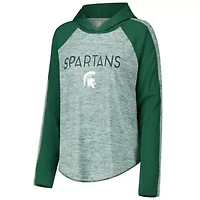 NCAA Michigan State Spartans Underdog Bling Raglan Long Sleeve Hoodie T-Shirt