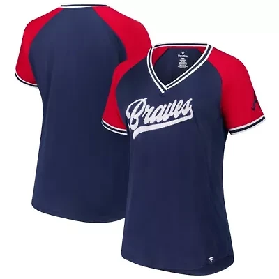 MLB Atlanta Braves Plus Crossover V-Neck T-Shirt