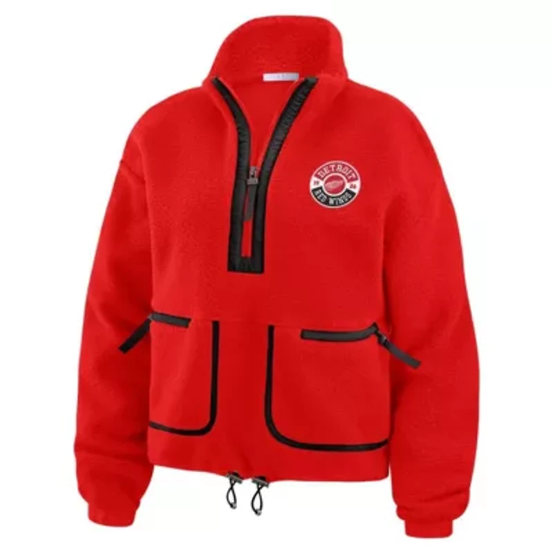 NHL Detroit Wings Polar Fleece Half-Zip Jacket