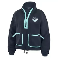 NHL Deep Sea Seattle Kraken Polar Fleece Half-Zip Jacket