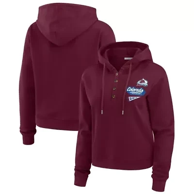 NHL Colorado Avalanche Waffle-Knit Pullover Hoodie