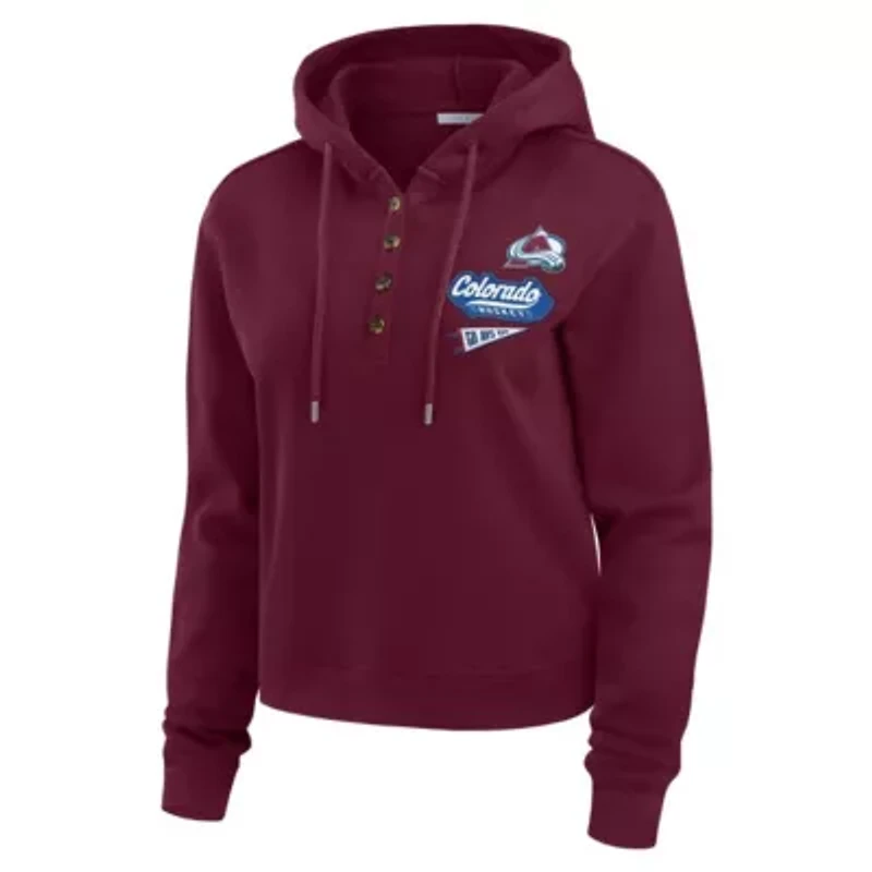 NHL Colorado Avalanche Waffle-Knit Pullover Hoodie