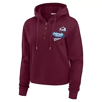 NHL Colorado Avalanche Waffle-Knit Pullover Hoodie