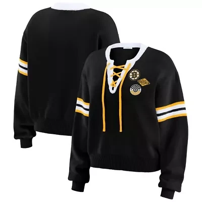 NHL Cropped Lace-Up Sweater