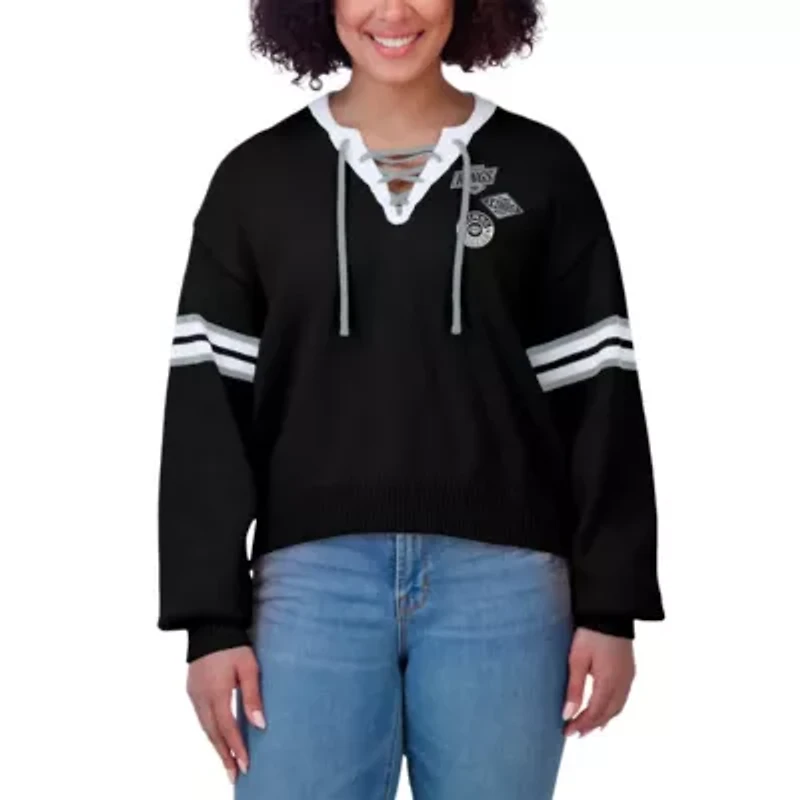 NHL Los Angeles Kings Cropped Lace-Up Sweater