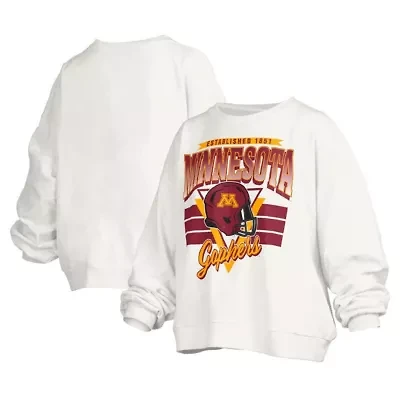 NCAA Minnesota Golden Gophers Janice Retro Logo Oversized Pullover Sweatshirt