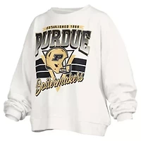 NCAA Purdue Boilermakers Janice Retro Logo Oversized Pullover Sweatshirt