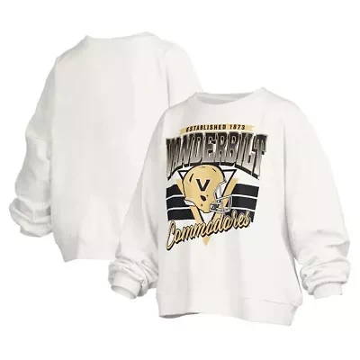 NCAA Vanderbilt Commodores Janice Retro Logo Oversized Pullover Sweatshirt