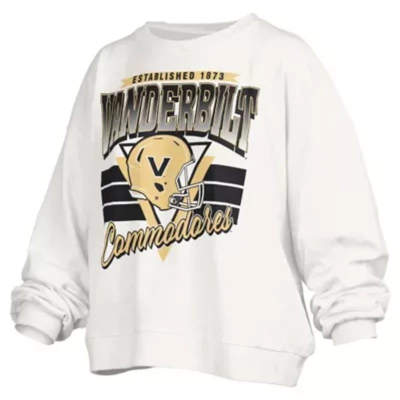 NCAA Vanderbilt Commodores Janice Retro Logo Oversized Pullover Sweatshirt