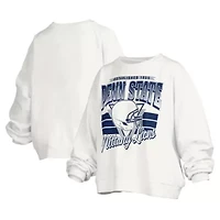 NCAA Penn State Nittany Lions Janice Retro Logo Oversized Pullover Sweatshirt