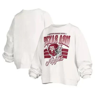 NCAA Texas A&M Aggies Janice Retro Logo Oversized Pullover Sweatshirt
