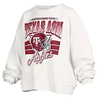 NCAA Texas A&M Aggies Janice Retro Logo Oversized Pullover Sweatshirt