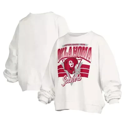 NCAA Oklahoma Sooners Janice Retro Logo Oversized Pullover Sweatshirt