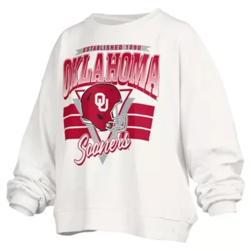 NCAA Oklahoma Sooners Janice Retro Logo Oversized Pullover Sweatshirt
