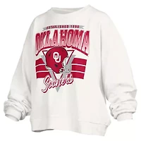 NCAA Oklahoma Sooners Janice Retro Logo Oversized Pullover Sweatshirt