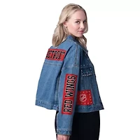 NHL Detroit Wings Game Ball Cropped Button-Up Jacket