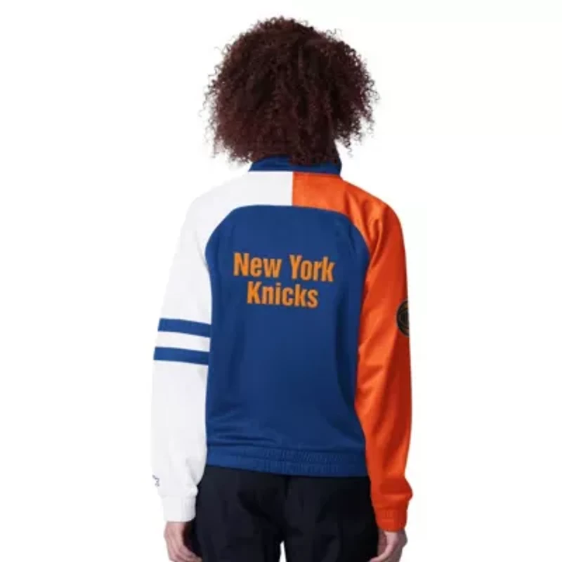 NBA New York Knicks Line Up Dolman Raglan Full-Zip Track Jacket