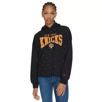 NBA New York Knicks Stella Cropped Pullover Hoodie