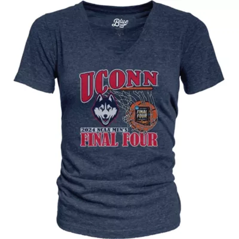 Connecticut Huskies NCAA UConn 2024 Basketball Tournament March Madness Final Four Tri-Blend V-Neck T-Shirt