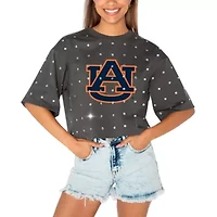 NCAA Auburn Tigers Go Time Rhinestone Crop T-Shirt