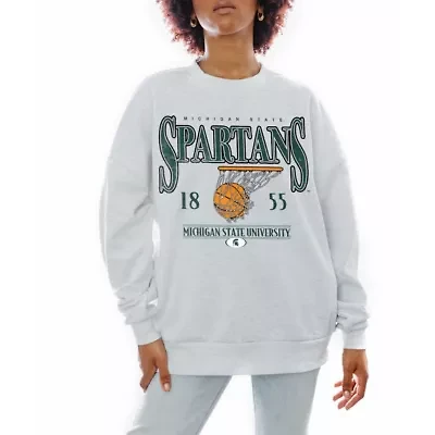 NCAA Michigan State Spartans Basketball Premium Fleece Drop Pullover Sweatshirt