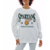 NCAA Michigan State Spartans Basketball Premium Fleece Drop Pullover Sweatshirt